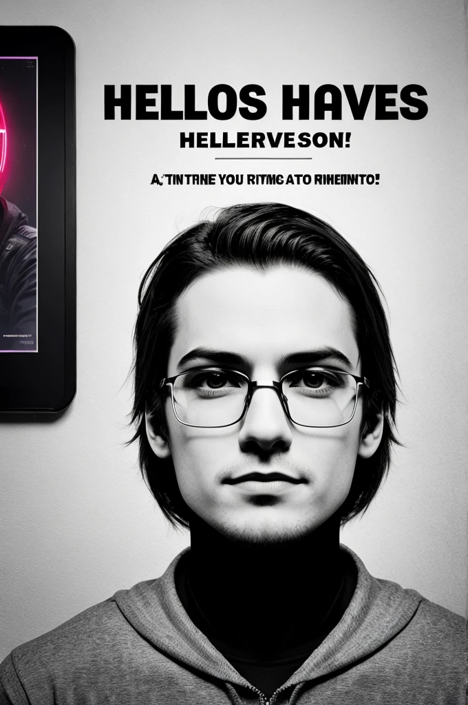 Create a poster for hacking event name is hello hackers with a quote about hackers