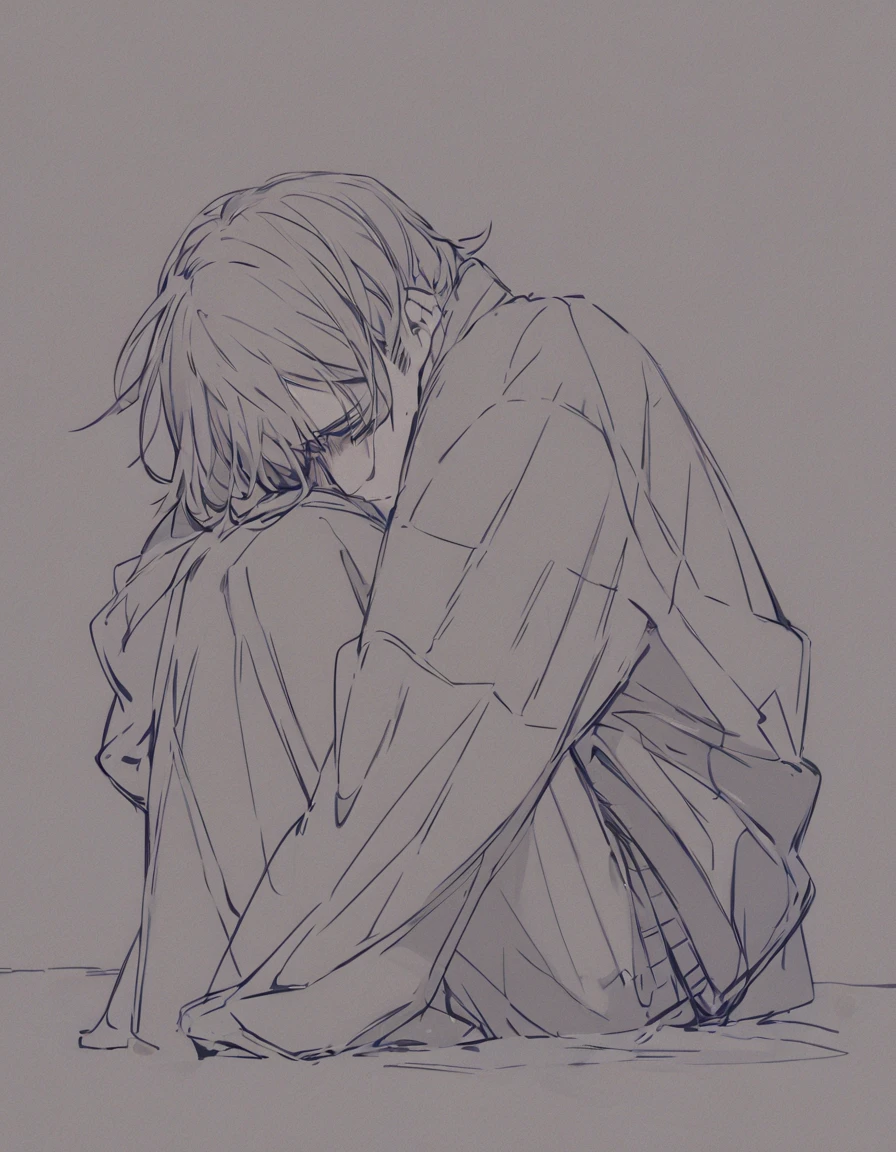 Depressed man
