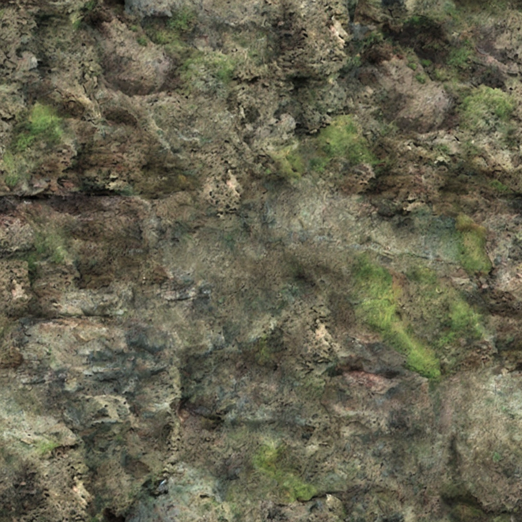 High quality, photo, seamless texture, hill, rock, cliff, moss