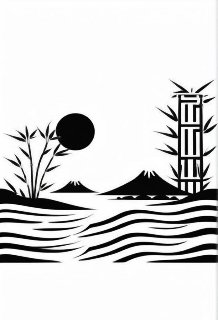 White background
Illustration of high-class Japanese flower fields
Along with the flower fields, bamboo bushes and bamboo leaves, the traditional Japanese streets are designed to slip between and between
Tasteful, Japanese-style design
chic and modern design
monotone
The background is white