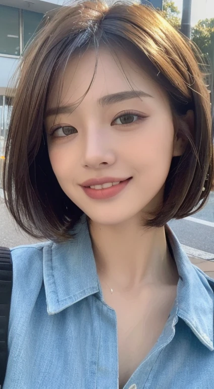 ((Highest quality, 8K, masterpiece:1.3)), concentrated: 1.2, Perfect Body Beauty: 1.4, Hips: 1.2, ((Layered Haircut, chest: 1.2)), (Wet clothes: 1.1), (rain, street:1.3), Bandeau dress: 1.1, Highly detailed face and skin texture, Beautiful Eyes, double eyelid, Whitening skin, Long Hair, (shut up: 1.3), smile