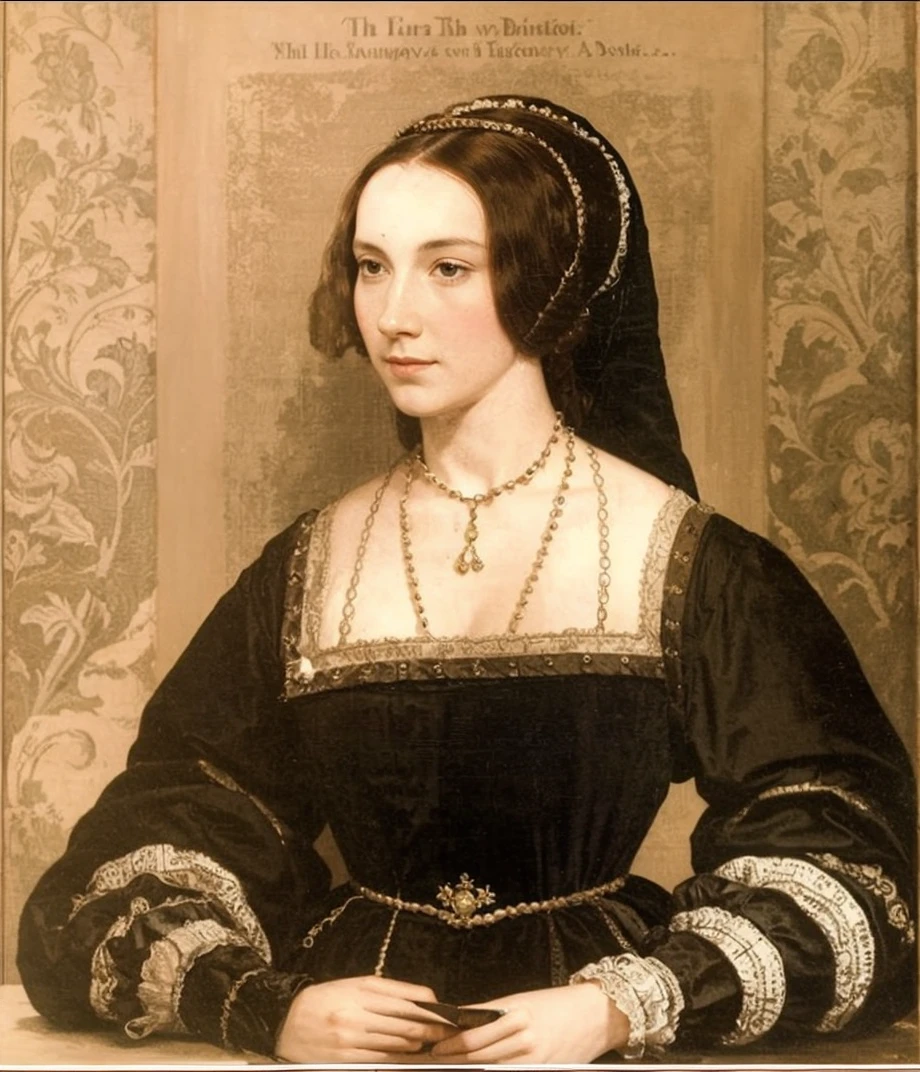 color the painting and expand it making a tudor dress