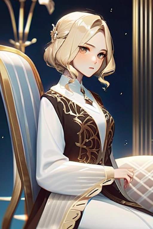 ((Лучшее качество)), ((шедевр)), (подробный), gorgeous blonde with a big
