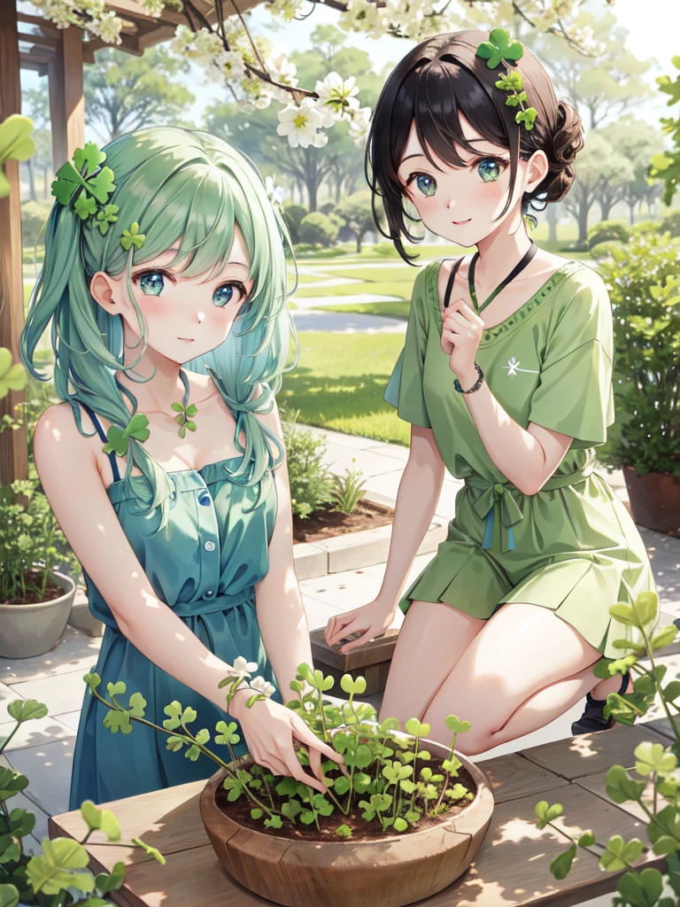 Fresh and green, symbolizing spring's arrival, with clovers and a nature-inspired palette.