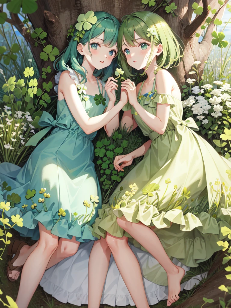 Fresh and green, symbolizing spring's arrival, with clovers and a nature-inspired palette.