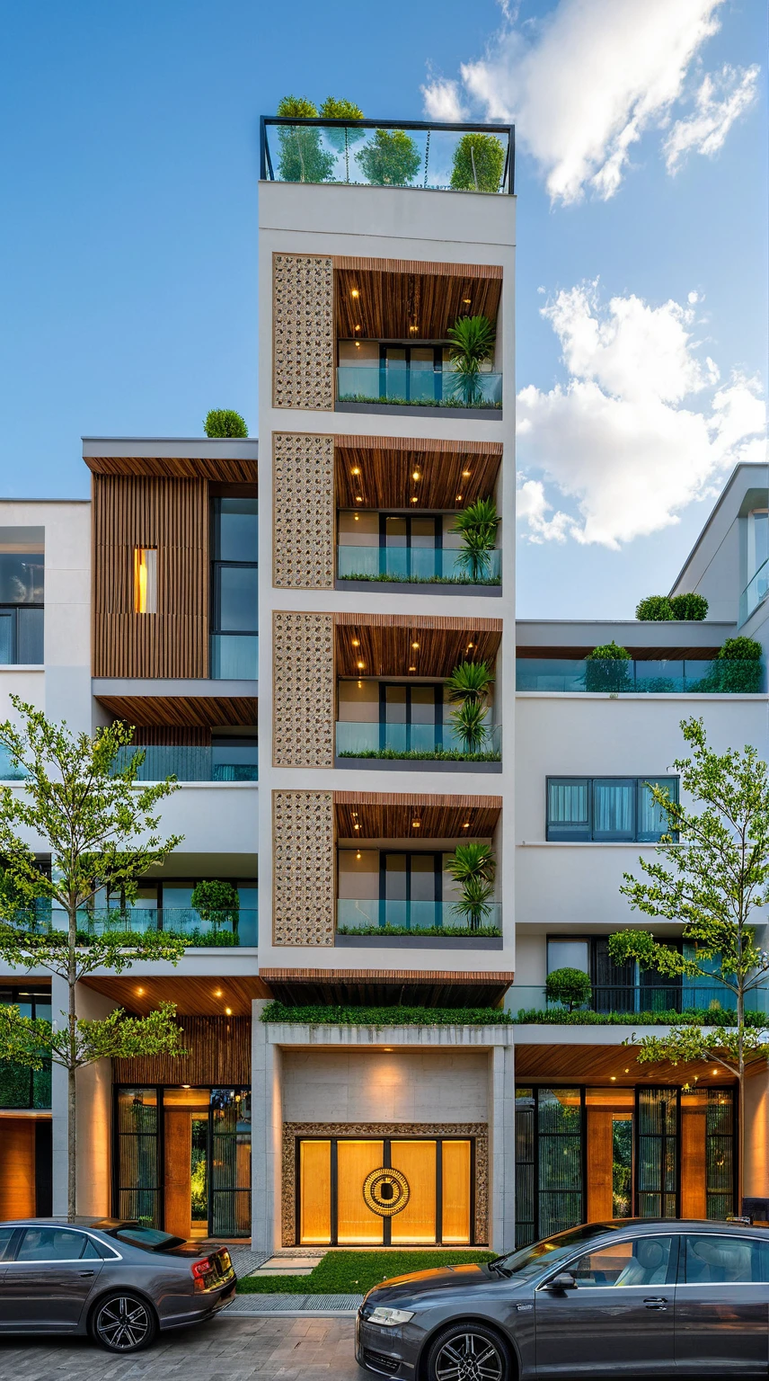 Masterpiece, high quality, best quality, authentic, super detail, outdoors, onestoreyvillaXL, aiaigroup, house style modern on the street ,stairs, white wall ,road,pavement, grass, trees, sky, cloud, (daylight:1.1)