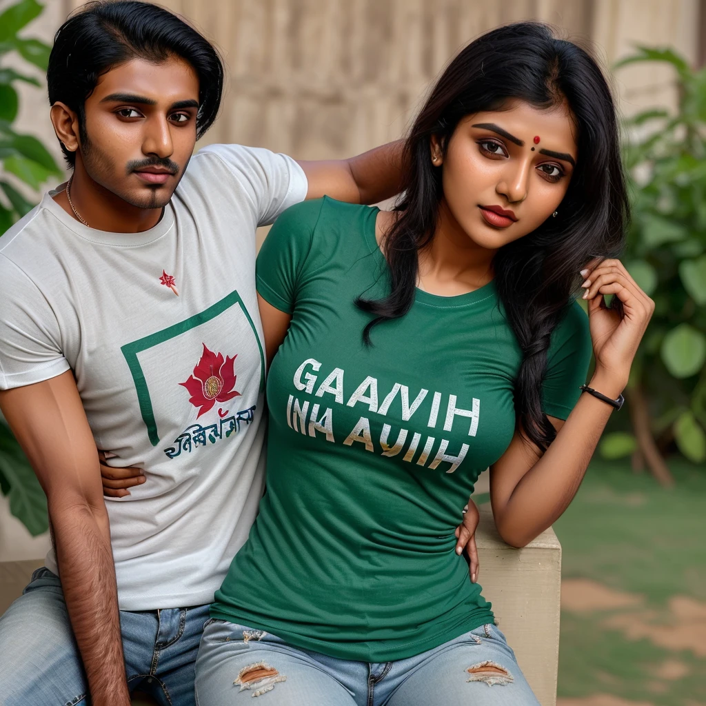 Woman in india gavar t shirt with roshni with boyfriend name abutalib