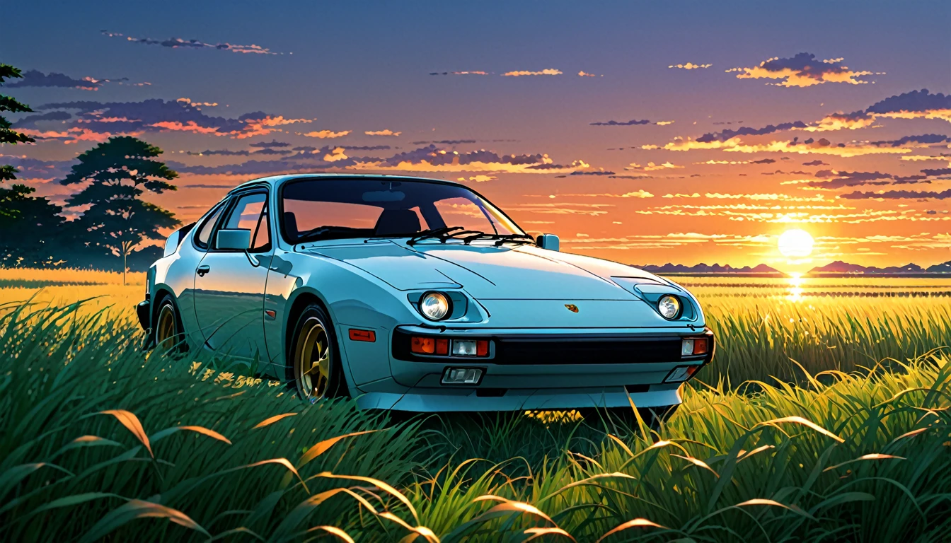 1983 Porsche 924、Anime scenery of a girl sitting in tall grass with a sunset in the background.Beautiful anime scene, Beautiful anime peace scenes, Makoto Shinkai Cyril Rolland, Beautiful anime scene, Awesome Wallpapers, Anime Art Wallpapers 8K, Anime Background, artistic Anime Background, anime wallpaper 4k, Anime Art 4K Wallpaper, Anime Wallpaper Art 4k,