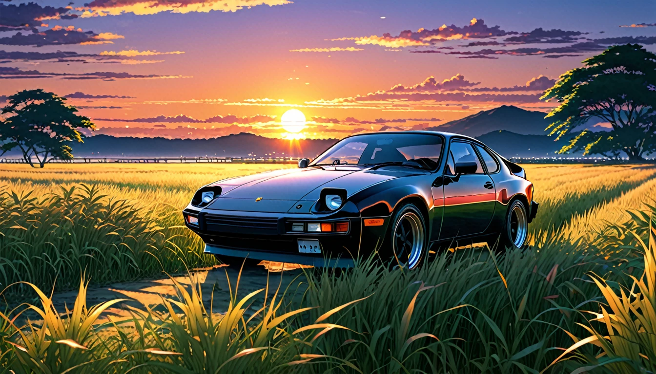 1983 Porsche 924、Anime scenery of a girl sitting in tall grass with a sunset in the background.Beautiful anime scene, Beautiful anime peace scenes, Makoto Shinkai Cyril Rolland, Beautiful anime scene, Awesome Wallpapers, Anime Art Wallpapers 8K, Anime Background, artistic Anime Background, anime wallpaper 4k, Anime Art 4K Wallpaper, Anime Wallpaper Art 4k,