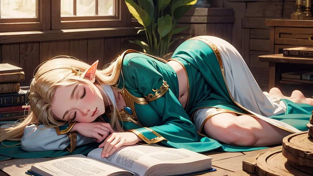 elf girl sleeping in the kingdom room