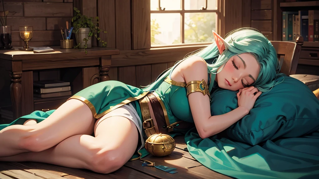 elf girl sleeping in the kingdom room