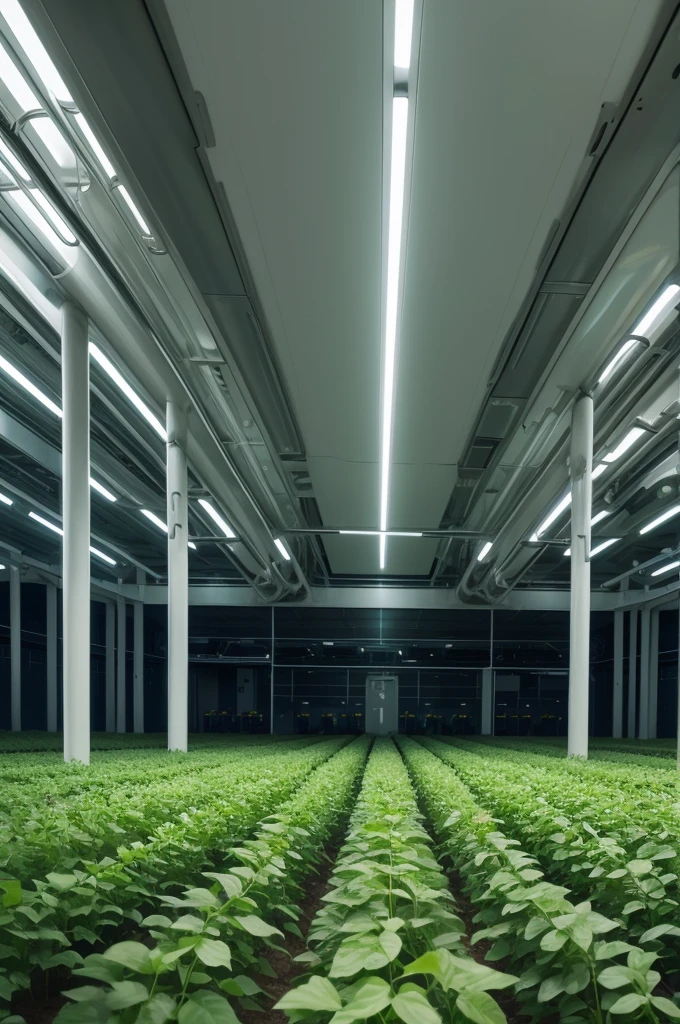 A futuristic soybean farm