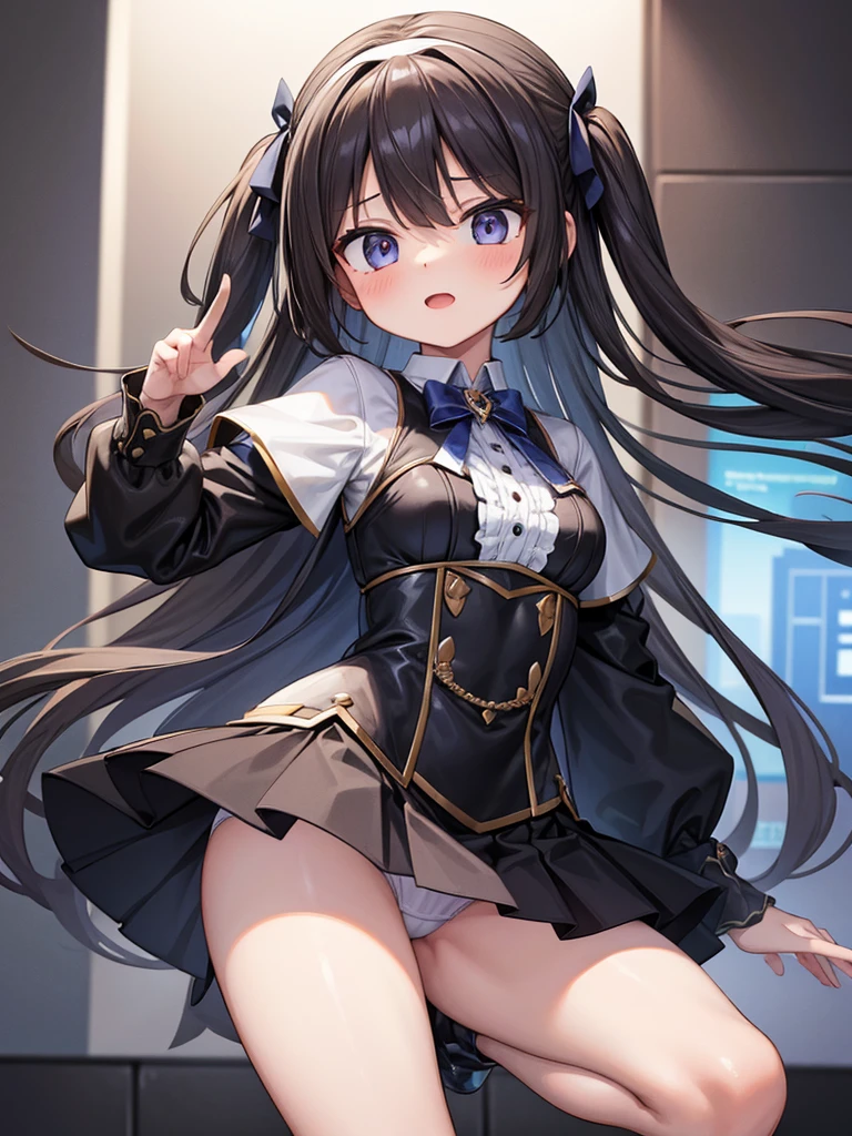 masterpiece, best quality, ultra detailed, 1 girl, show panties, micro skirt, dynamic pose,