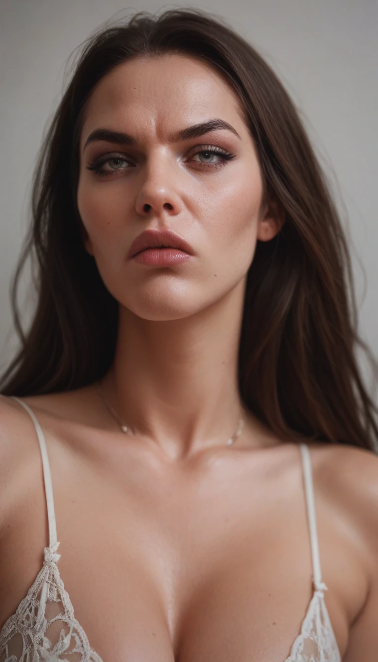 Woman with lips pouting