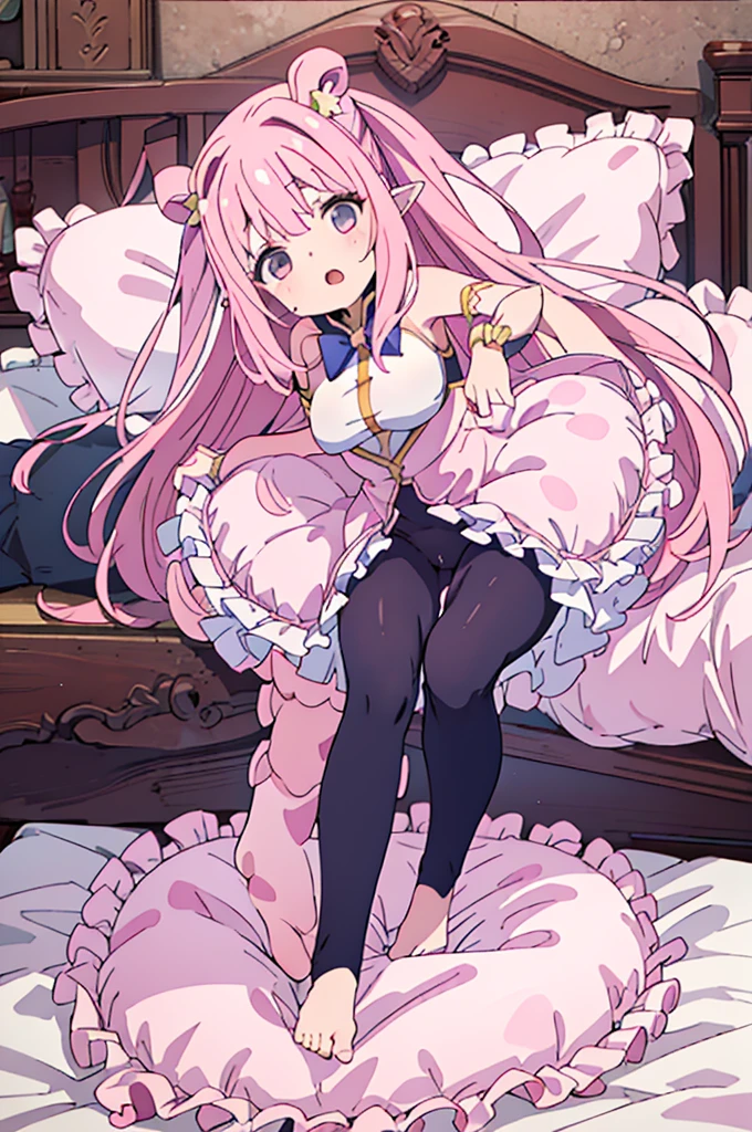 (best quality, masterpiece),full body, 1 girl, solo, mine ,nsfw, details, (Light and shadow oxtail , Cute girl posing on pillow ,steam, pillow humping,(pillow ride), masturbation, pillow straddling, crotch rub, hump,open mouth , kneeling,(Steaming hot),(pillow), (((pink hair))),