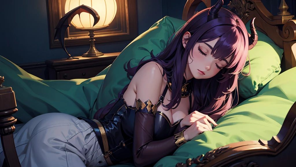 demon girl sleeping in the kingdom room