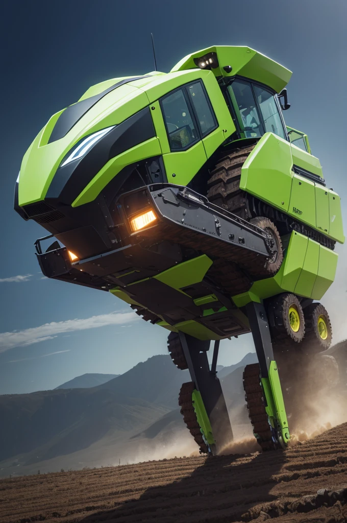 high-tech futuristic harvester
