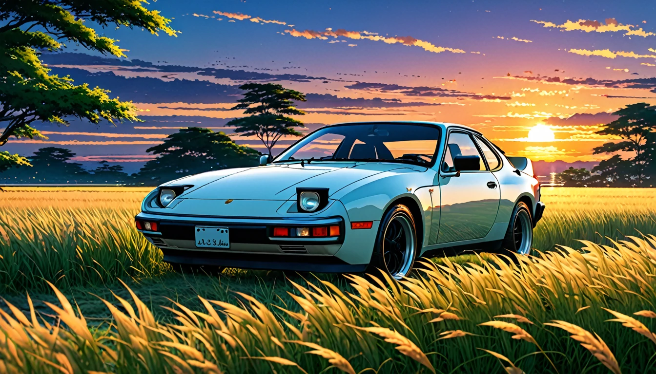 1983 Porsche 924、Anime scenery of a girl sitting in tall grass with a sunset in the background.Beautiful anime scene, Beautiful anime peace scenes, Makoto Shinkai Cyril Rolland, Beautiful anime scene, Awesome Wallpapers, Anime Art Wallpapers 8K, Anime Background, artistic Anime Background, anime wallpaper 4k, Anime Art 4K Wallpaper, Anime Wallpaper Art 4k,