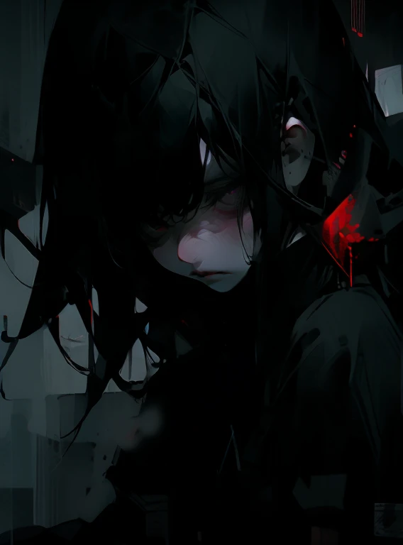 blood stains, terror, sad, Girl, Very detailed 