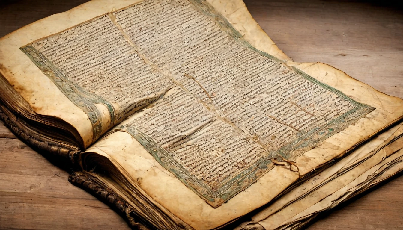 a medieval ancient manuscript, antique documents,