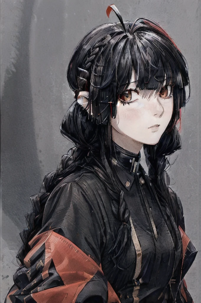 Movie Poster,Anime Reference 86 ,Science Fiction,Sci-Fi,Movies,War Action Movies,Multiple Characters,Women,Adults,Black Hair,(Pia bangs hairstyles : 1.8 ),wearing red glasses,general's uniform,white commander uniform,realistic face details,realism,3d face,((braided hairstyle)),((braided hairstyle)),