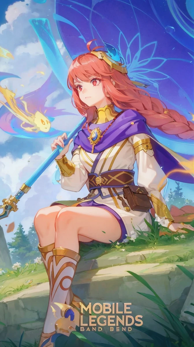 1girl,brunette color hair,red - eyed,Fire Witch,Blood,light particules,