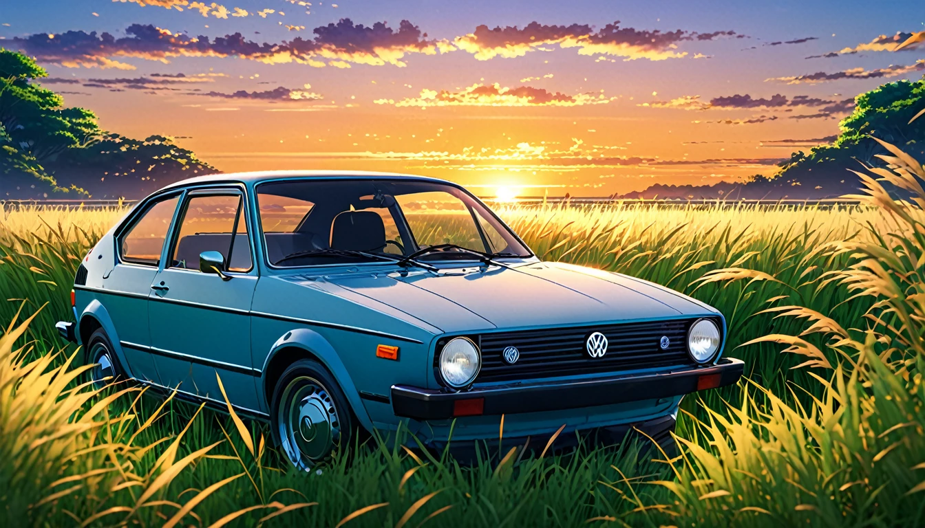 Volkswagen Type 1、Anime scenery of a girl sitting in tall grass with a sunset in the background.Beautiful anime scene, Beautiful anime peace scenes, Makoto Shinkai Cyril Rolland, Beautiful anime scene, Awesome Wallpapers, Anime Art Wallpapers 8K, Anime Background, artistic Anime Background, anime wallpaper 4k, Anime Art 4K Wallpaper, Anime Wallpaper Art 4k,