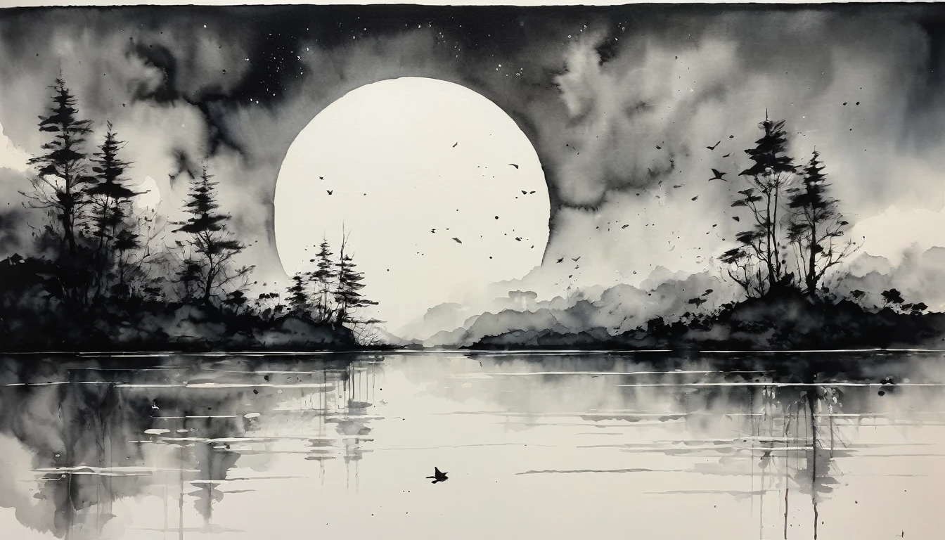 renascentismo, ink painting