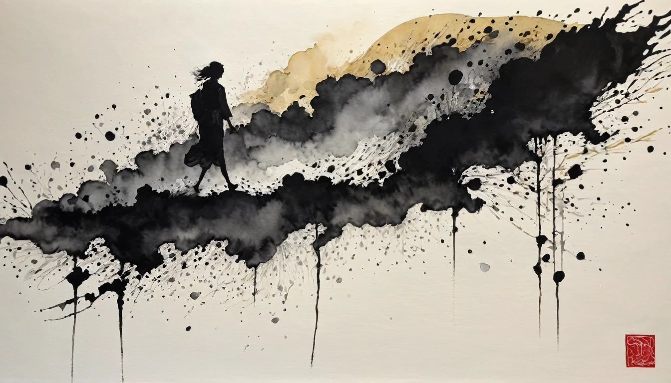 renascentismo, ink painting