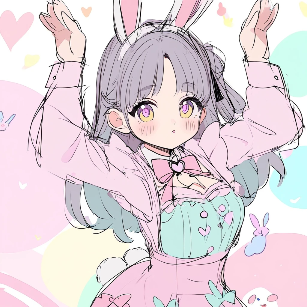 Girl, (Moe art style:1.2), (pastel colors:1.5), (sketch:1.3), (rabbit pose:2), ๐๐๐๐๐๐๐๐๐๐๐๐๐๐๐๐๐๐๐๐๐๐๐๐๐๐๐๐๐๐๐๐๐๐๐๐๐๐๐๐๐๐๐๐๐๐๐๐๐๐๐๐๐ฅฐ๐ฅฐ๐ฅฐ๐ฅฐ๐ง๐ง๐ง๐ง, Jirai Kei