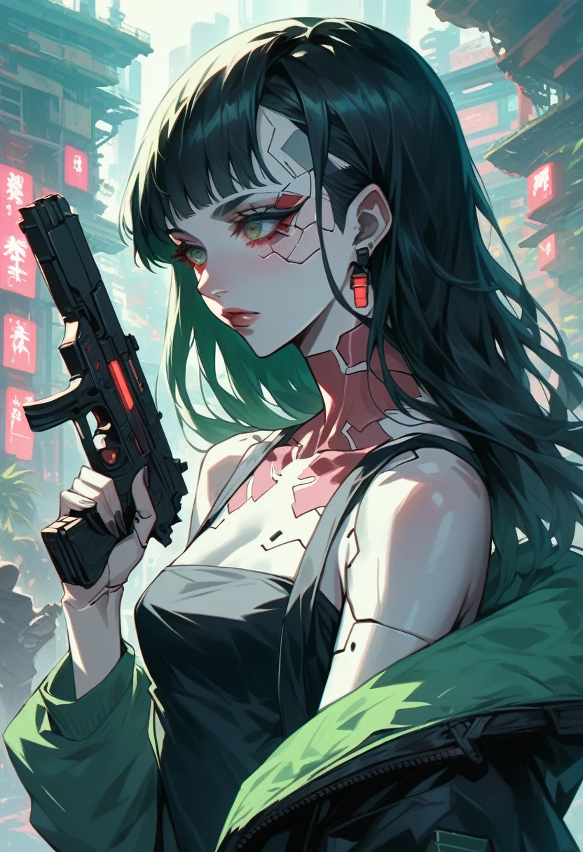 woman with gun and fire in hand, Very beautiful cyberpunk samurai, Digital Cyberpunk Anime Art, Digital Cyberpunk - Anime Art, female Cyberpunk Anime Girl, Cyberpunk Anime Girl, Cyberpunk Japanese Temple, anime cyberpunk art, Amazing anime 8k, Cyberpunk Anime Girl mech, Cyberpunk girl with jet black hair, Beautiful digital art, Cyberpunk Geisha