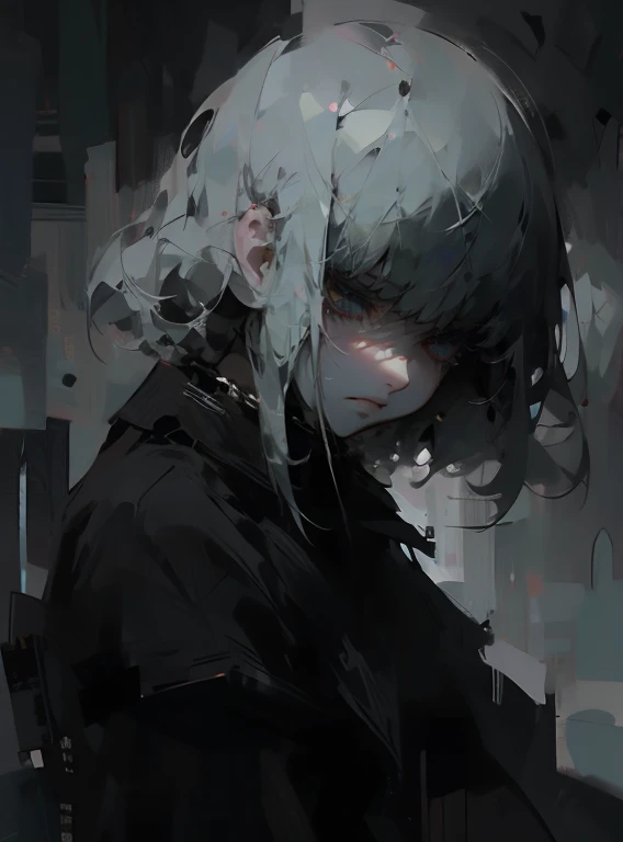 girl, horror, dark, forest, trees, sad 