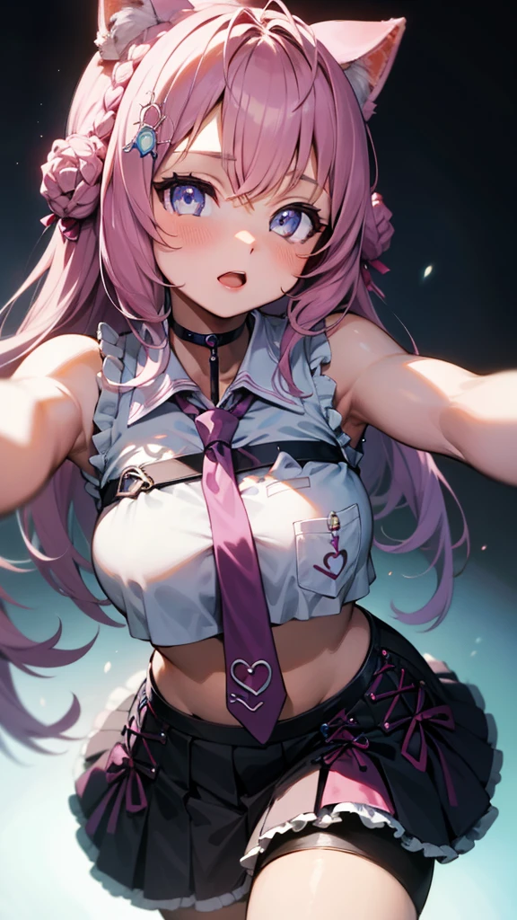 Masterpiece, top quality, high detailed, detailed face, bright eyes, simple background, large breast, dynamic poses, dynamic angle, from front, def1