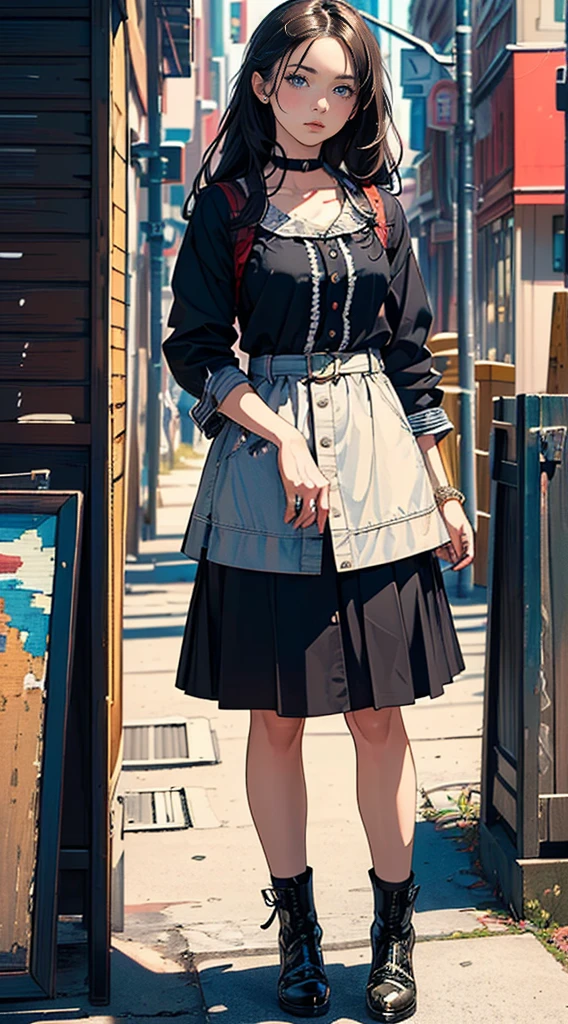 (masterpiece,Highest quality,Super detailed:1.6),figure,, (alone,One girl,Beautiful attention to detail:1.2),, city,street,