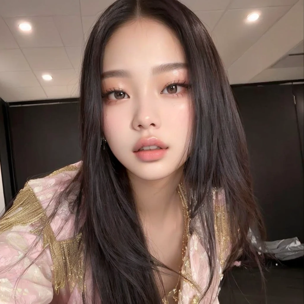 jennie pink black, Portrait of Jennie from Blackpink, Beautiful young Korean woman, leaked image, Kim Jennie the Blackpink
