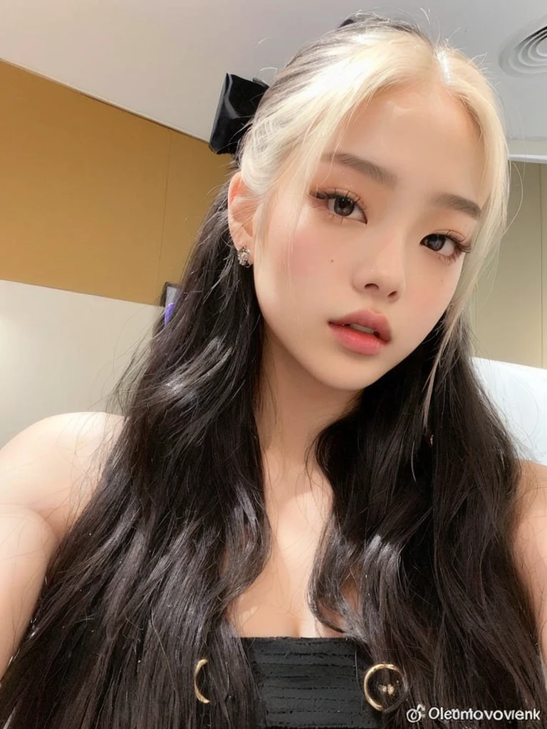 jennie pink black, Portrait of Jennie from Blackpink, Beautiful young Korean woman, leaked image, Kim Jennie the Blackpink