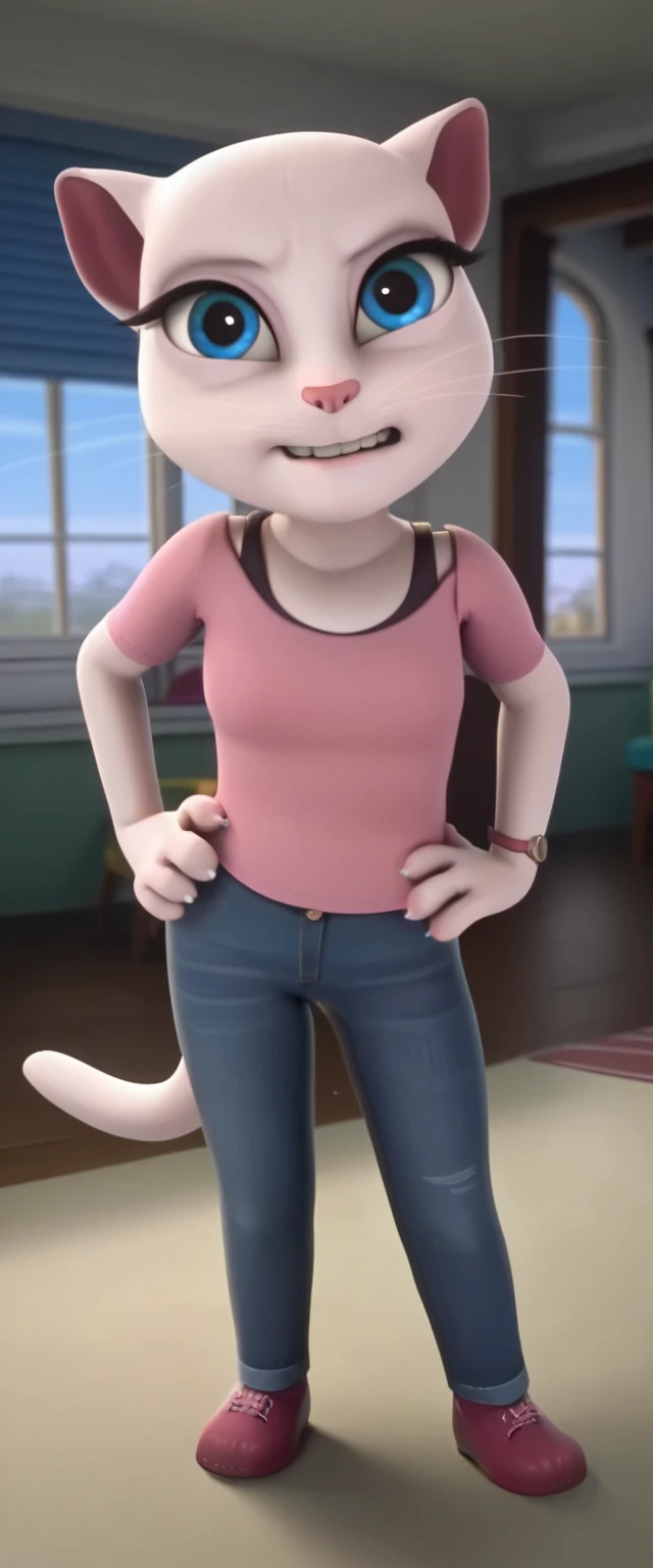1 girl, cat, white fur, long mustaches on both sides of his face, big bright blue eyes, big black eyelashes, little pink nose, triangular ears with pink channels, 1 Woman 1 erkek insan. wearing tights jeans, , Woman ,Rock 'n Roll Woman lies on her back with a pillow under her head and pulls her feet towards herself and raises them in the air.
Kadın sanki ters takla atacakmış gibi bir
pozisyondayken erkek diz çöküp Womanın kalçasını
kaldırır.
CLICK ON THE GALLERY