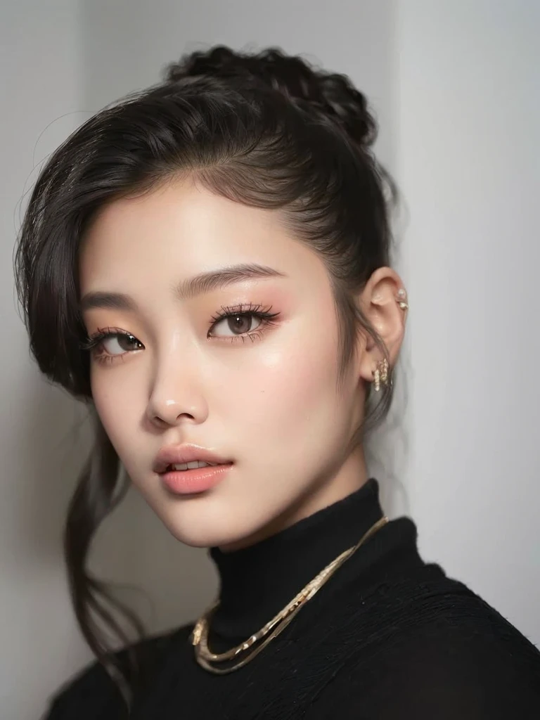 jennie pink black, Portrait of Jennie from Blackpink, Beautiful young Korean woman, leaked image, Kim Jennie the Blackpink