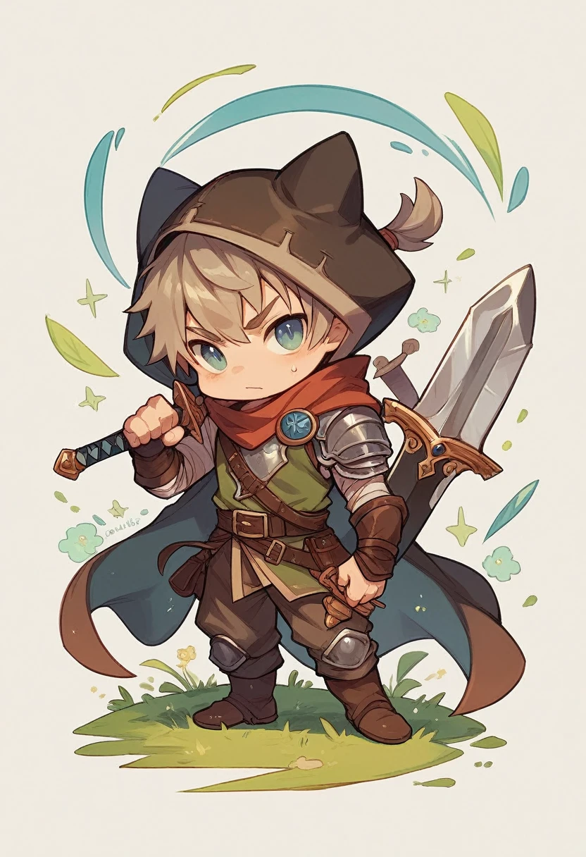 Chibi-e, boy, Adventurer,sword