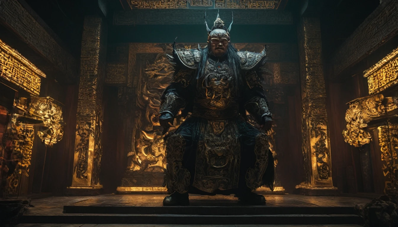 intricate detailed portrait of Lei Gong, the Duke of Thunder, in the Chinese pantheon, grotesque and terrifying appearance, dramatic lighting, dramatic shadows, cinematic, highly detailed, dark fantasy, moody, realistic, 8k, hyperdetailed, dramatic angles, chiaroscuro, dark colors, dramatic contrast