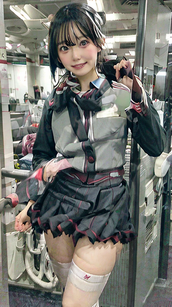 uniform、stand、Skirt flip
