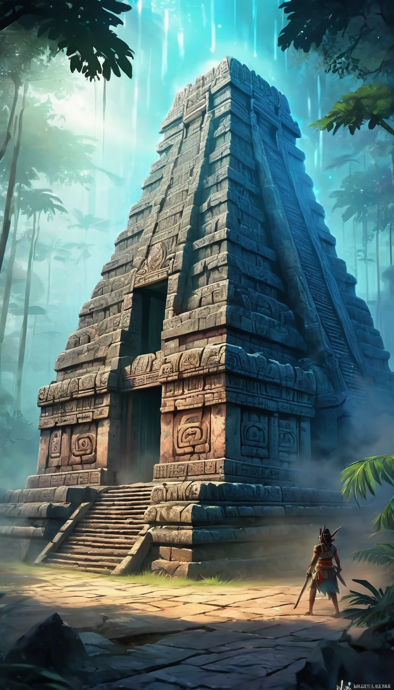 card "the temple Воинов", the temple, dedicated to the ancient Mayan warriors. Here you will meet dangerous enemies and test your fighting skills.
Peculiarities: Battles with enemies, Hidden treasures, Ancient Relics, digital painting, location, location из игры, большая location, glowing effects in the background, fog in the foreground with glow effects, colorful, cute style, anime style, огромная игровая location, shimmering treasures, attention-grabbing
