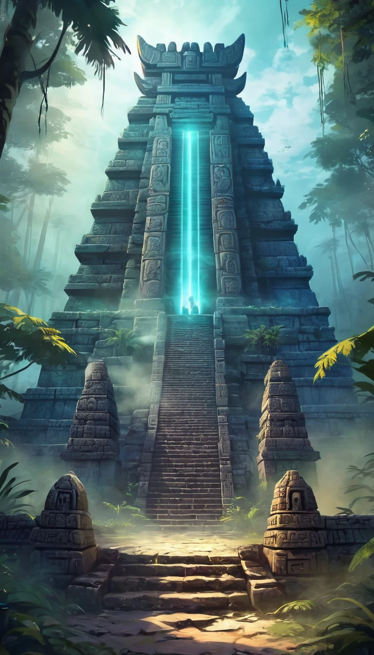card "the temple Воинов", the temple, dedicated to the ancient Mayan warriors. Here you will meet dangerous enemies and test your fighting skills.
Peculiarities: Battles with enemies, Hidden treasures, Ancient Relics, digital painting, location, location из игры, большая location, glowing effects in the background, fog in the foreground with glow effects, colorful, cute style, anime style, огромная игровая location, shimmering treasures, attention-grabbing