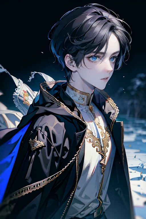 (Masterpiece artwork, high resolution, ultra detali:1.0), (1 young boy, young male), Eyes looking at the camera, perfect male body, delicate eyes and delicate face, extremely detailed CG, 8 k wallpaper, Complicated Details, just people, face detailed,( jaket, hooded cloak, Windbreaker, ssmile), open air, tree and flower, Virgin forest, Color difference, Depth of field, dramatic shadow, Ray tracing, best qualityer, cinematic lighting, offcial art, portraite