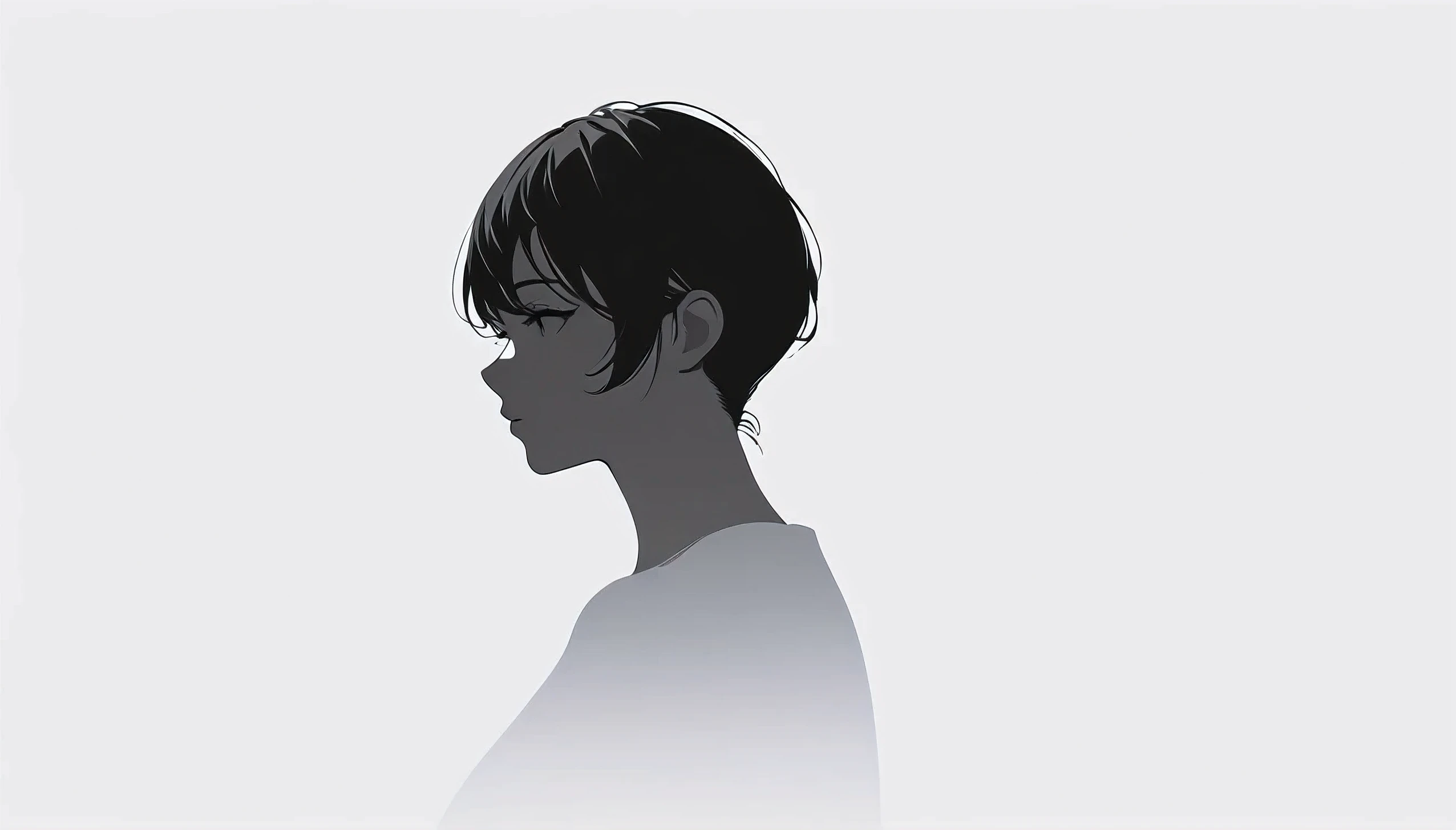 a genderless human silhouette,black,simple,minimalist,vectors,white background,(best quality,4k,8k,highres,masterpiece:1.2),ultra-detailed.