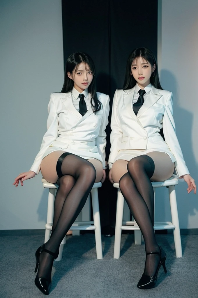 ((Highest quality、、Representative works details、Ultra-high resolution))、(Group photo)、(Looking at the audience)、(Mid Shot:)、Attractive business woman、1 person、A little chubby:0.25、White collar shirt、Grey Skirt、(sitting cross-legged on a chair))、smile、president's office、Large Bust、mini skirt、Panties Run-6500-v1.1、(RAW Photos:1.2)。
(Photorealism)。(Genuine:1.4)。One Girl、Perfect full body anatomy。30 years old、Looking at the camera。Black knee-high socks are perfect、Delicate and beautiful。。、There is always one Nike logo visible on the socks.。The socks are of super high quality。The two legs are beautifully placed.、The entire sock is always visible。Medium Long Hair、Best Check。((Changes in the meeting room:1.3) )。(Wearing surreal black socks with the Nike logo on them:Black Nike socks close up 1.2)。(Black stiletto heels)。Stiletto heels are beautiful all the way to the toes、
(Business services)、Asian Eyes Era、Wear:Beautiful black Nike thigh-high socks