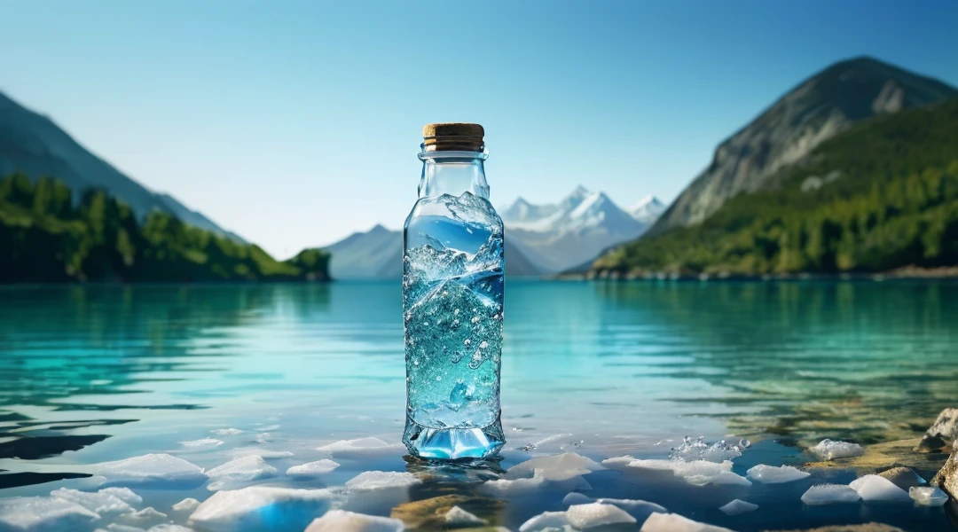 a close up of a bottle of agua on a rocky beach, agua in background, agua, crystal agua, mountain agua, tansparent agua, crystal clear agua, clear agua, detailed agua, transparent agua, beautiful agua, ultra detailed agua, Lago detallado en segundo plano, realistic agua, agua agua, filled with agua, crystal clear blue agua, pristine agua