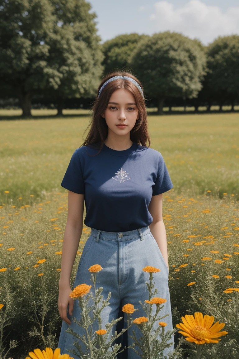 (fille:1.2),seul, (longs cheveux bouclés gingembre:1.1), yeux marrons, Porter une couronne de marguerites sur la tête, Asseyez-vous dans un champ de marguerites, (corbeille de fruits:1.1), short bleu, t-shirt rouge,,brut,photographique,ombres de photos,réel,ridicule,esthétique,élégant
Guadeloupéen à Paris de 18 ans