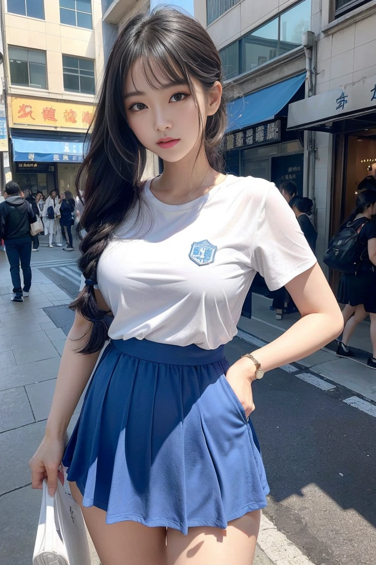 (quality),8K,(masterpiece:1.3),(1 女of子:1.3),(in the name of mina),美丽of韩国女孩, K-Pop Idols,美丽of女人与完美of身材:1.4,(Best Line,肌肉发达of手:1.2),((Layered Hairstyles, 中くらいof胸:1.2)), ((Show Viewer)),(灿烂of笑容:1.3),(Big Ass),实际of,High resolution,高度详细of面部和皮肤纹理,现实of脸,RAW Photos,((漂亮of脸蛋:1.5)),(美丽of女人:1.4),完璧なボディof例,,((非常に豊かな顔ofディテール)),細部へof注意,double eyelid,アイシャドウof強化,Eye on the details,professional lighting,灯Optics,Sharp focus,((Sporty style)),((Optics, Bright colors、合身of T 恤,Short skirt,((活気ofある,积极of,活気ofあるof大腿)),(of:1.3),Ultra-thin sports bar,A skirt that covers the hips,On the street,