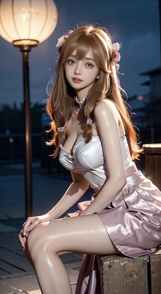 diana,diana dress3 ((Bare shoulders)), ((Full breasts)), ((The skirt is short)), ((Sexy legs)), ((knee shot)), ((Standing, Elegant posture)), 1girl,独奏, 1girl, Cute Girl, Beauty, Practical, Fashion Girl, Red lips, Mature women, Exquisite makeup, big eyes, beautiful, (best quality, masterpiece:1.2), Extremely detailed, (Practical:1.37), ((Random Scenes, Random shooting angle)), ((Sexy long legs)), Young and energetic, Charming model, (Exquisite eyes, Delicate lips), Show a bright smile, Create stunning girl images, warm color, Extremely saturated colors, Official Art, Extremely detailed的 CG, Unity 8K wallpaper, (High Dynamic Range :1.4), (Movie atmosphere),(Soft colors), (Natural skin texture, ultra-Practical, Soft Light, sharp),(Very detailed), night, moonlight
